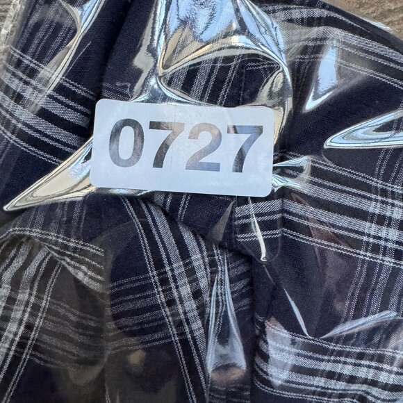 Vintage Polo Jeans Co Ralph Lauren Shirt Mens L Navy Plaid Long Sleeve Button Up - Picture 6 of 6